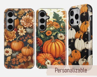 Fall Phone Case Pumpkin Autumn Tough cover fit for Samsung S25 S24 S23 S22 Plus Ultra FE S10 Galaxy Note 20 A16 A55 A56 A14 iPhone 16 15