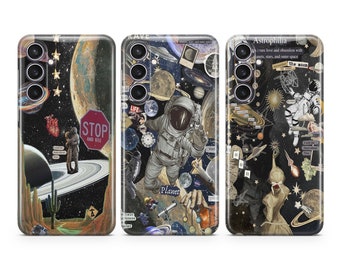 Moon Phone Case Astronaut Space Stars cover fit for Samsung S26 S25 S24 S23 S22 Plus Ultra FE S10 Galaxy Note 20 A16 A17 A57 A56 A25 A24 A05