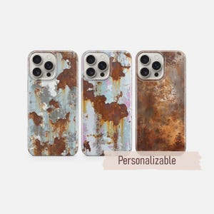 Rusted Phone case Rustic Metal Print cover fit for iPhone 17 16 15 14 13 12 Pro Max Xr Xs, Google Pixel 10 Pro XL 9 8 7 6, Samsung S26 S25