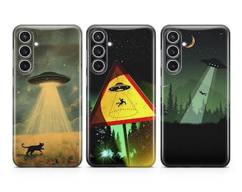 Ufo Phone Case Alien Mystery cover fit for Samsung S26 S25 S24 S23 S22 Plus Ultra FE S10 Galaxy Note 20 A16 A17 A57 A56 A16 A25