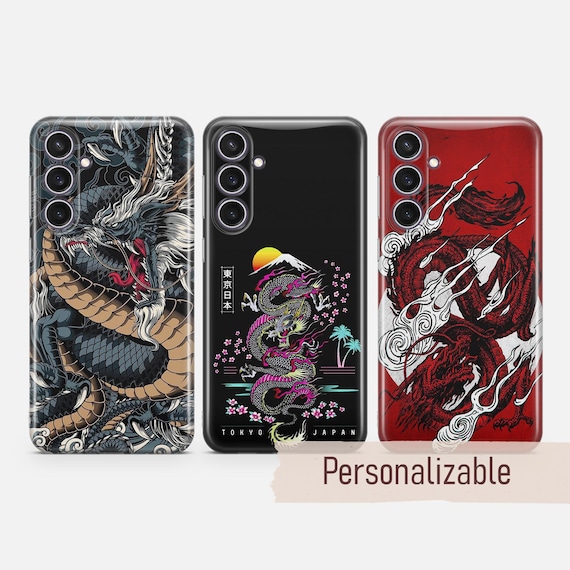 Dragon phone case Japanese Art cover fit for Samsung S26 S25 S24 S23 S22 Plus Ultra FE S10 Galaxy Note 20 A16 A17 A57 A56 A16 A25 A24 A05
