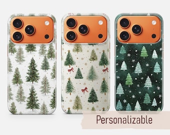 Christmas Tree Phone Case Cozy Winter cover fit for iPhone 17 16 15 14 13 12 Pro Max Xr Xs, Google Pixel 10 Pro XL 9 8 7 6 Samsung S26 S25