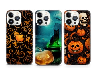 Halloween phone case Autumn cover fit for iPhone 17 16 15 14 13 12 Pro Max Xr Xs, Google Pixel 10 Pro XL 9 8 7 6, Samsung S26 S25 FE