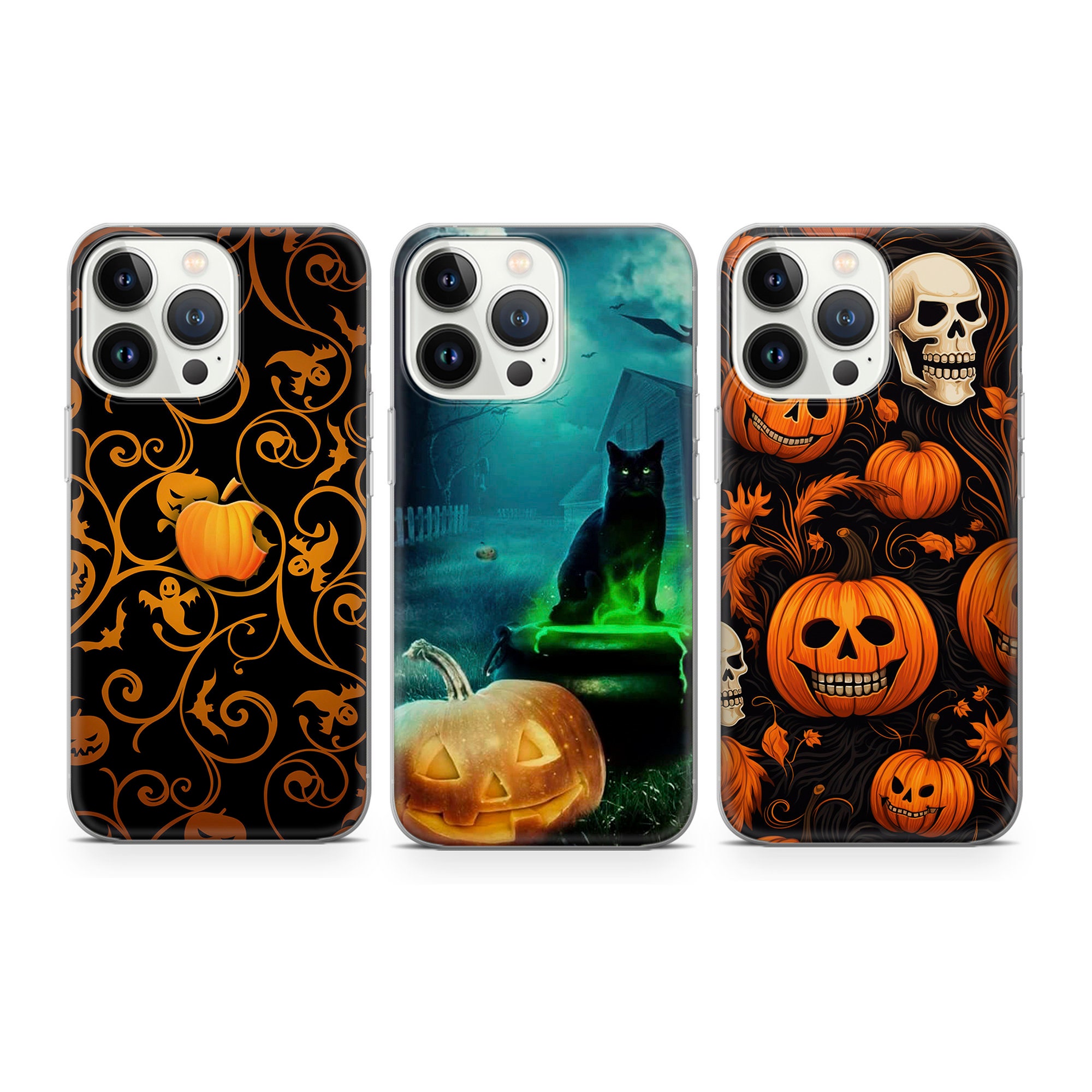 Halloween Phone Case Autumn Cover Fit for iPhone 17 16 15 14 13 12 Pro ...