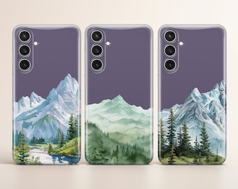 Clear Phone case Mountains cover fit for Samsung S26 S25 S24 S23 S22 Plus Ultra FE S10 Galaxy Note 20 A16 A17 A57 A56 A16 A25 A24 A05
