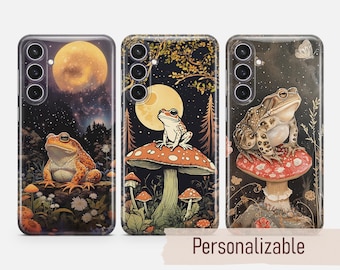 Cottagecore Phone Case Forest Toad Mushroom cover fit for Samsung S26 S25 S24 S23 S22 Plus Ultra FE S10 Galaxy Note 20 A16 A17 A57 A56 A16