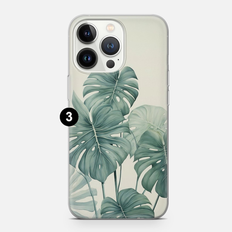 Plant Phone case Monstera Tropical Cover fit for iPhone 18 17 16 15 14 13 Pro Max Xr Xs, Google Pixel 10 Pro XL 9 8 7 6, Samsung S26 S25 FE 3