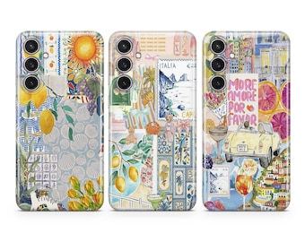 Italian Summer Phone Case Coquette cover fit for Samsung S26 S25 S24 S23 S22 Plus Ultra FE S10 Galaxy Note 20 A16 A17 A57 A56 A16 A25 A05