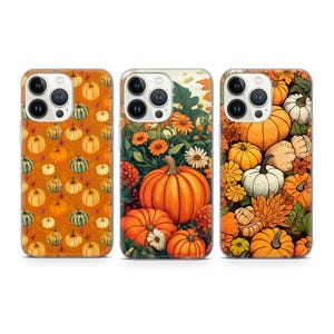 Herbst Handyhülle Halloween Pumpkin passend für iPhone 16 15 14 13 12 11 Pro Max Xr 8 Plus, Samsung S25 S24 S23 FE A16 A15 A55, Pixel 9 8
