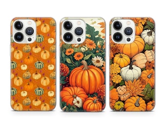 Autumn phone case Halloween Pumpkin cover fit for iPhone 17 16 15 14 13 12 Pro Max Xr Xs, Google Pixel 10 Pro XL 9 8 7 6, Samsung S26 S25 FE
