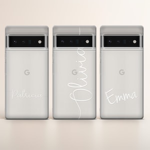 Op maat gemaakt doorzichtig telefoonhoesje Gepersonaliseerde hoes geschikt voor Google Pixel 9 Pro XL 8 7 6 Pro 6A 3XL 5 4A 2, iPhone 16 15, Samsung A15 S24 Ultra, S23