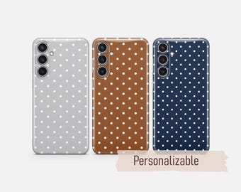 Polka Dot Handyhülle Y2K Minimalist passend für Samsung S26 S25 S24 S23 S22 Plus Ultra FE S10 Galaxy Note 20 A16 A17 A57 A56 A14 A25 A05s