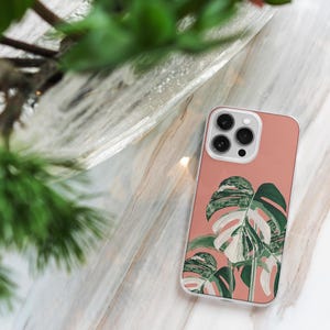 Plant Phone case Monstera Tropical Cover fit for iPhone 18 17 16 15 14 13 Pro Max Xr Xs, Google Pixel 10 Pro XL 9 8 7 6, Samsung S26 S25 FE image 2