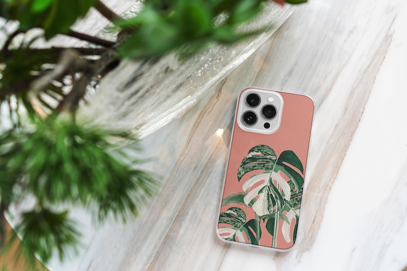 Plant Phone case Monstera Tropical Cover fit for iPhone 18 17 16 15 14 13 Pro Max Xr Xs, Google Pixel 10 Pro XL 9 8 7 6, Samsung S26 S25 FE image 2