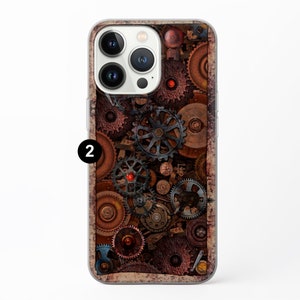 Steampunk Phone case Gothic cover fit for iPhone 15 Pro Max, 14, 13, 12, 11, XR, XS, 8, Samsung S24, S23, S22 Fe, A14, A15, A53, A32 2