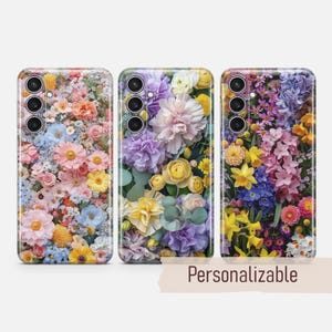 Frühlings-Handyhülle mit Blumenmuster, passend für Samsung S26, S25, S24, S23, S22 Plus, Ultra FE, S10, Galaxy Note 20, A16, A17, A57, A56, A16, A25, A05