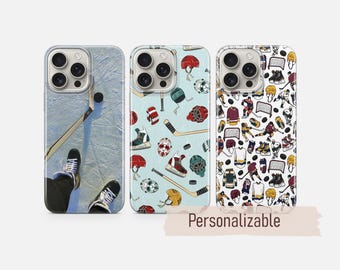 Ice Hockey Phone case Sport Personalized cover fit for iPhone 17 16 15 14 13 12 Pro Max Xr Xs, Google Pixel 10 Pro XL 9 8 7 6, Samsung S25