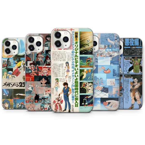 Anime Phone case Retro Cover fit for iPhone 15 Pro Max, 14, 13, 12, 11, XR, XS, 8+, Samsung S24, S23, S22 Fe, A14, A15, A53, A32