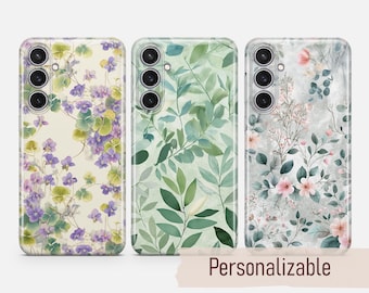 Floral Phone case Vintage Botanical cover fit for Samsung S26 S25 S24 S23 S22 Plus Ultra FE S10 Galaxy Note 20 A16 A17 A57 A56 A16 A25 A05