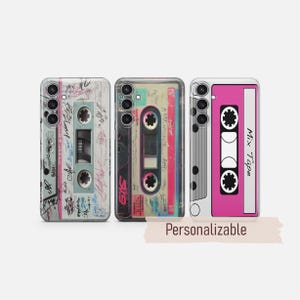 Kassettbandsfodral Retro 90-talsfodral passar för Samsung S26 S25 S24 S23 S22 Plus Ultra FE S10 Galaxy Note 20 A16 A17 A57 A56 A16 A25 A05s