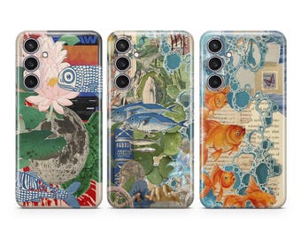 Koi Fish Phone Case Sardine Japanese Art cover fit for Samsung S26 S25 S24 S23 S22 Plus Ultra FE S10 Galaxy Note 20 A16 A17 A57 A56 A16 A25