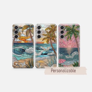 Beach Phone case Ocean Waves Tropical cover fit for Samsung S26 S25 S24 S23 S22 Plus Ultra FE S10 Galaxy Note 20 A16 A17 A57 A56 A16 A25
