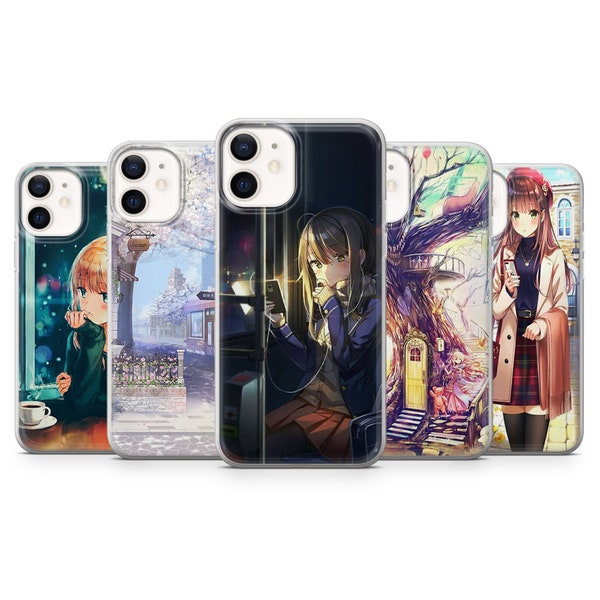 Girl Anime Phone case Manga cover fit for iPhone 15 Pro Max, 14, 13, 12, 11, XR, XS, 8+, Samsung S24, S23, S22 Fe, A14, A15, A53, A32