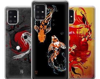 Koi Fish phone case, Japanese Art cover fit for Samsung S26 S25 S24 S23 S22 Plus Ultra FE S10 Galaxy Note 20 A16 A17 A57 A56 A16 A25 A24 A05