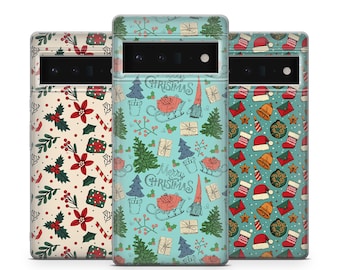Christmas Phone Case, Xmas Cover fit for Google Pixel 10 Pro XL 9 8 7 6 Pro 6A 3XL 5 4, iPhone 17 16, Samsung A15 S24 Ultra, S23 FE