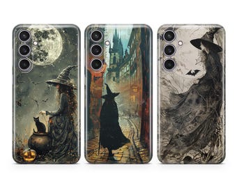Witch phone case Gothic Celestial cover fit for Samsung S26 S25 S24 S23 S22 Plus Ultra FE S10 Galaxy Note 20 A16 A17 A57 A56 A16 A25