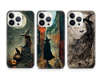 Witch phone case Gothic Celestial cover fit for iPhone 17 16 15 14 13 12 Pro Max Xr Xs, Google Pixel 10 Pro XL 9 8 7 6, Samsung S26 S25 FE