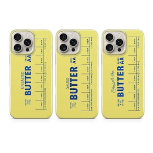Coque Butter pour iPhone 16 15 14 13 12 11 Pro Max Xr 8 Plus, Samsung S25 S24 S23 FE A16 A15 A55 Pixel 9 8