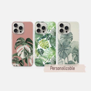 Plant Phone case Monstera Tropical Cover fit for iPhone 17 16 15 14 13 12 Pro Max Xr Xs, Google Pixel 10 Pro XL 9 8 7 6, Samsung S26 S25 FE