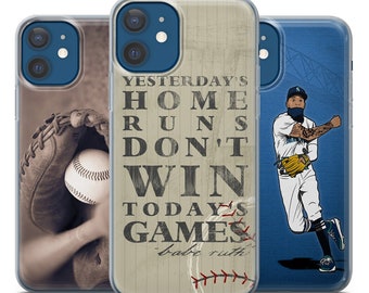 Baseball Phone case Gifts Cover fit for iPhone 15 Pro Max, 14, 13, 12, 11, XR, XS, 8+, Samsung S24, S23, S22 Fe, A14, A15, A53, A32,