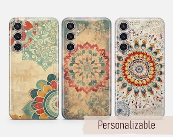Mandala Phone case Bohemian Art Cover fit for Samsung S26 S25 S24 S23 S22 Plus Ultra FE S10 Galaxy Note 20 A16 A17 A57 A56 A16 A25 A05