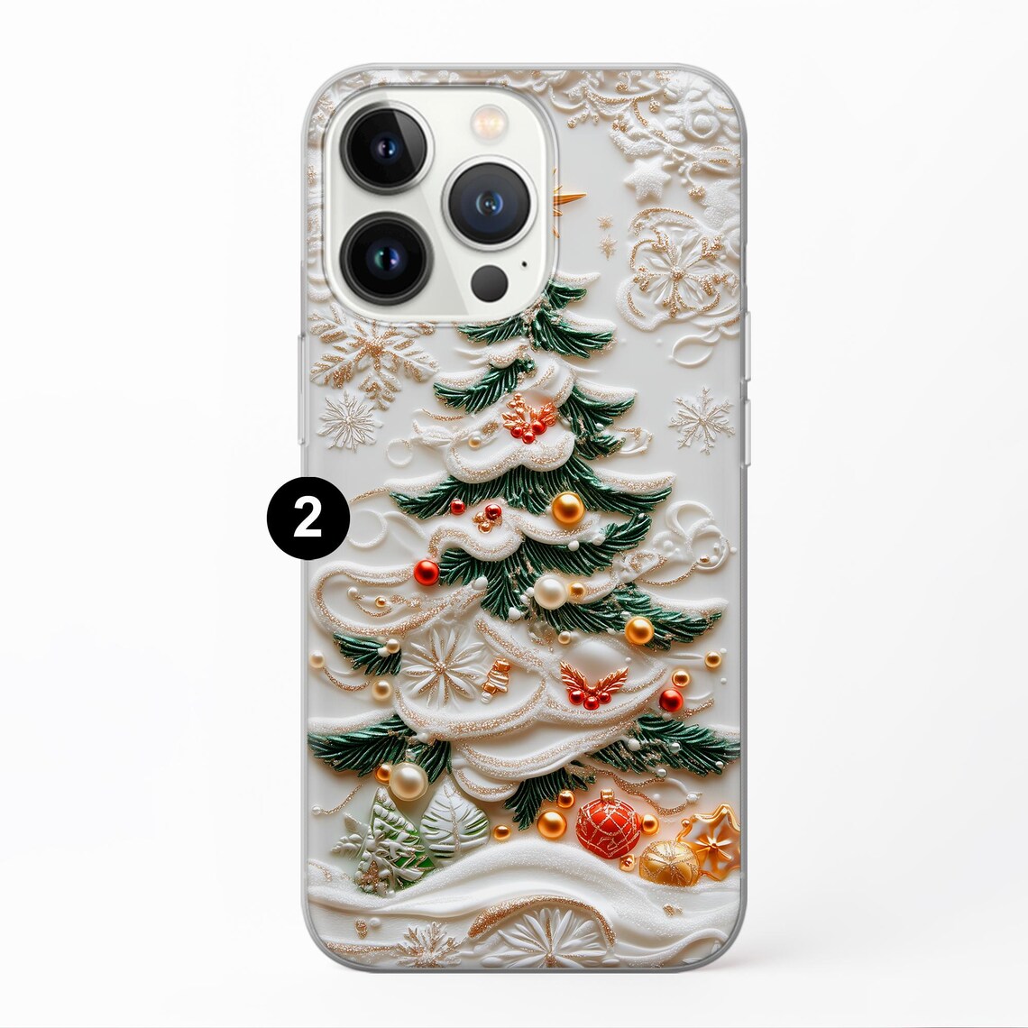 Christmas Tree Phone Case 3D Effect Xmas Cover Fit for iPhone 17 16 15 ...