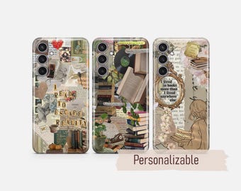 Telefoonhoesje voor boekenliefhebbers, romantische cover geschikt voor Samsung S26 S25 S24 S23 S22 Plus Ultra FE S10 Galaxy Note 20 A16 A17 A57 A56 A16 A25 A24 A05