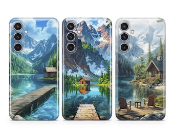 Landscape Phone Case Lake Mountains cover fit for Samsung S26 S25 S24 S23 S22 Plus Ultra FE S10 Galaxy Note 20 A16 A17 A57 A56 A16 A25 A05