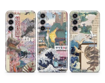 Japanese Phone Case Anime Mood Board Fit for Samsung S25 S24 S23