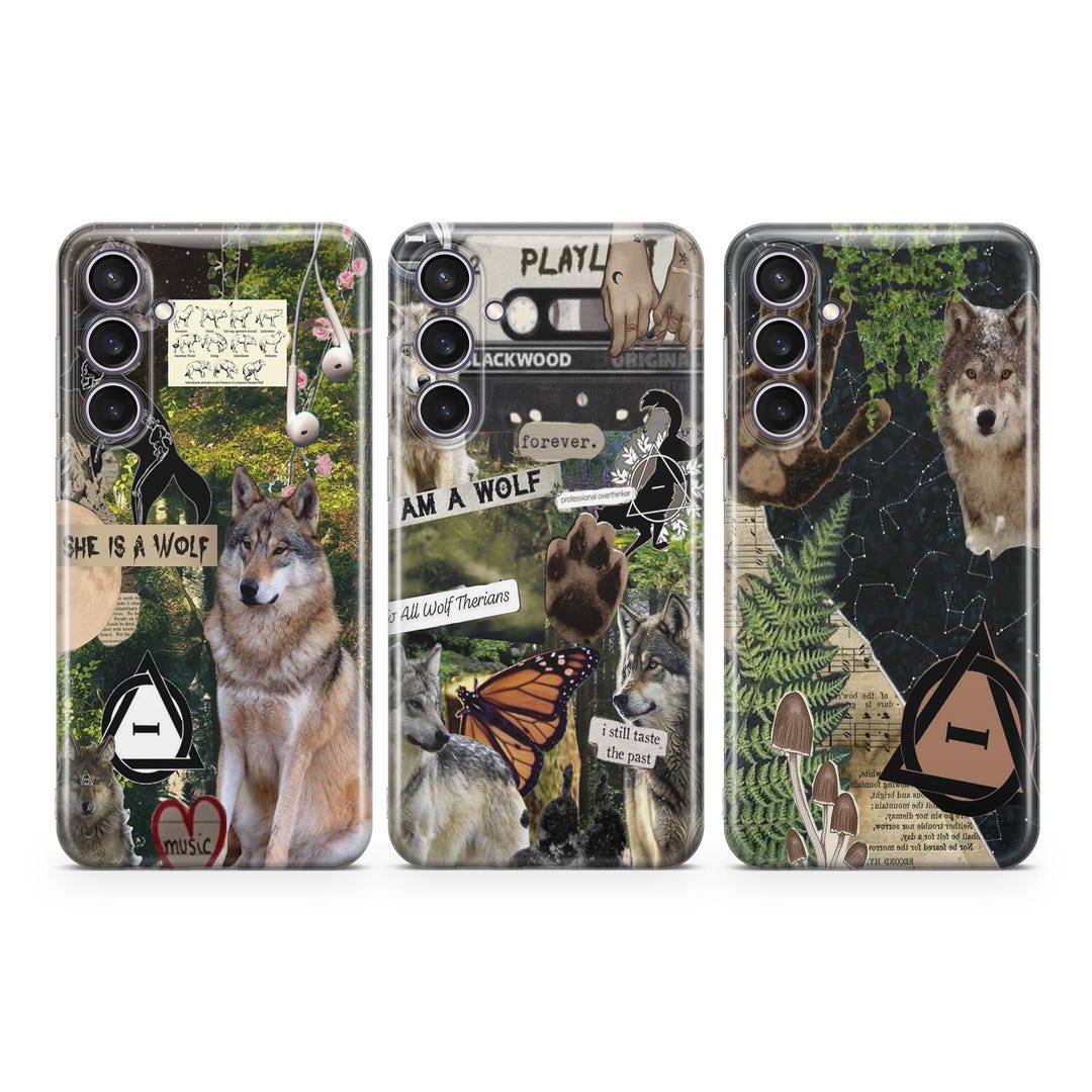 Wolf Therian Phone Case Quadrobics Cover Fit for Samsung S26 S25 S24 ...