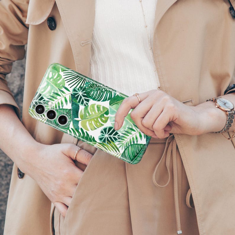 Plant Phone case Monstera Tropical Cover fit for Samsung S26 S25 S24 S23 S22 Plus Ultra FE S10 Galaxy Note 20 A16 A17 A57 A56 A16 A25 A24 image 3