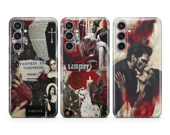 Funda para teléfono con diseño de vampiro, estilo gótico de terror, compatible con Samsung S26, S25, S24, S23, S22 Plus, Ultra FE, S10, Galaxy Note 20, A16, A17, A57, A56, A25, A24 y A05.