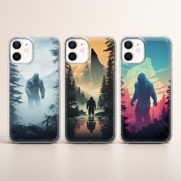 Bigfoot Phone case Sasquatch Cover fit for iPhone 15 Pro Max, 14, 13, 12, 11, XR, XS, 8+, Samsung S24, S23, S22 Fe, A14, A15, A53, Pixel 8 7