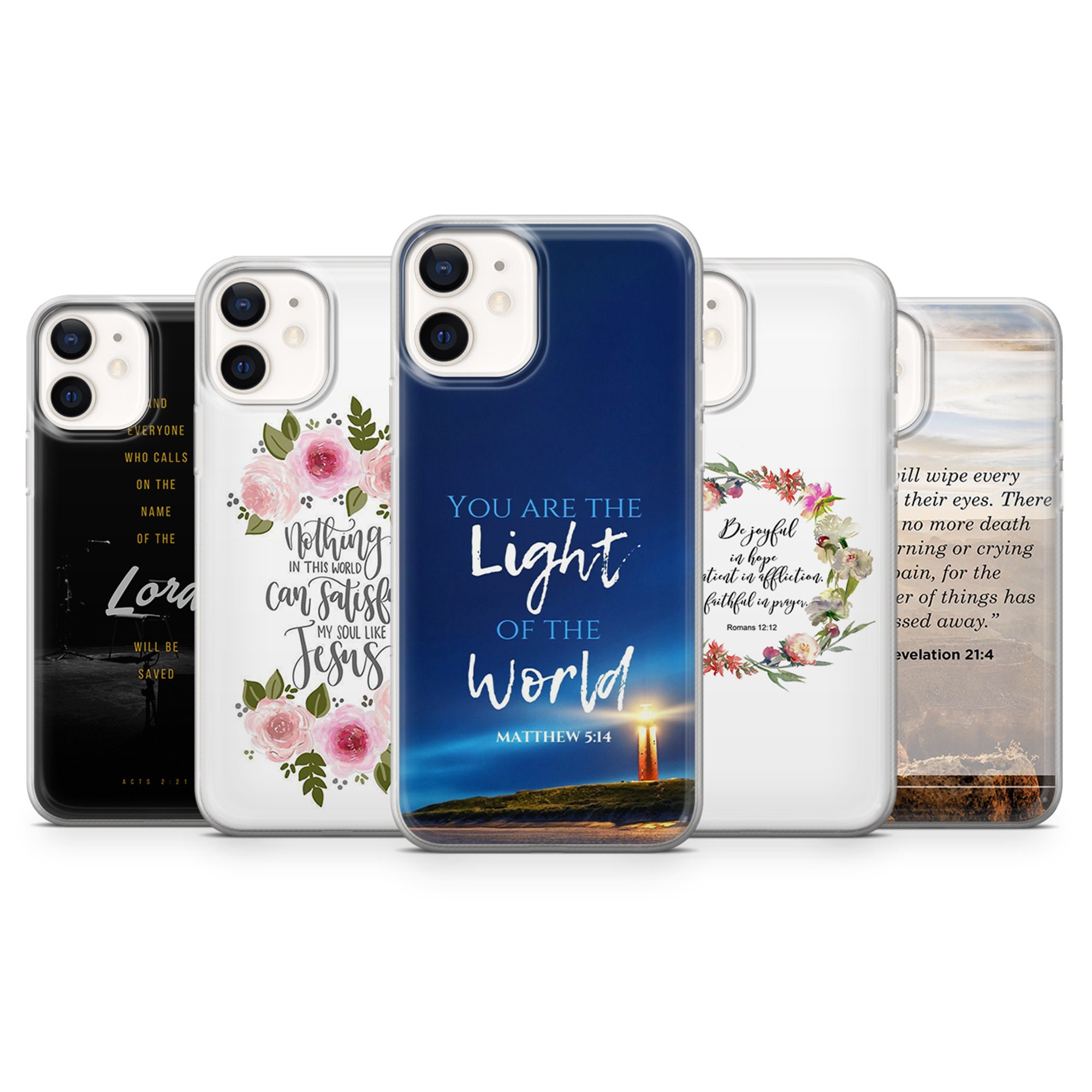 Bible Verse Phone case Jesus cover fit for iPhone 17 16 15 14 13 12 Pro Max Xr Xs, Google Pixel 10 Pro XL 9 8 7 6, Samsung S25 S24 FE