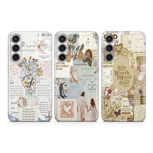Custodia per telefono con versetti della Bibbia, cover cristiana adatta per Samsung S25 S24 S23 S22 S21 Plus Ultra FE S10 Galaxy Note 20 A15 A16 A55 A56 A14 A25 A24