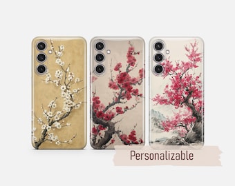 Cherry Blossom Phone Case Sakura cover fit for Samsung S26 S25 S24 S23 S22 Plus Ultra FE S10 Galaxy Note 20 A16 A17 A57 A56 A14 A25 A05s