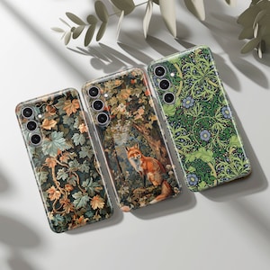 Coque de téléphone Art nouveau William Morris pour Samsung S25 S24 S23 S22 S21 Plus Ultra FE S10 Galaxy Note 20 A15 A16 A55 A56 A14 A25 A24