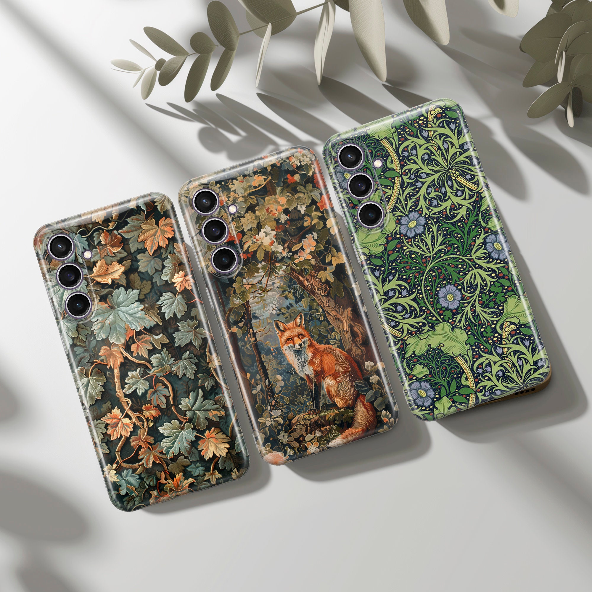 Art Nouveau Phone Case William Morris cover fit for Samsung S25 S24 S23 S22 S21 Plus Ultra FE S10 Galaxy Note 20 A15 A16 A55 A56 A14 A25 A24
