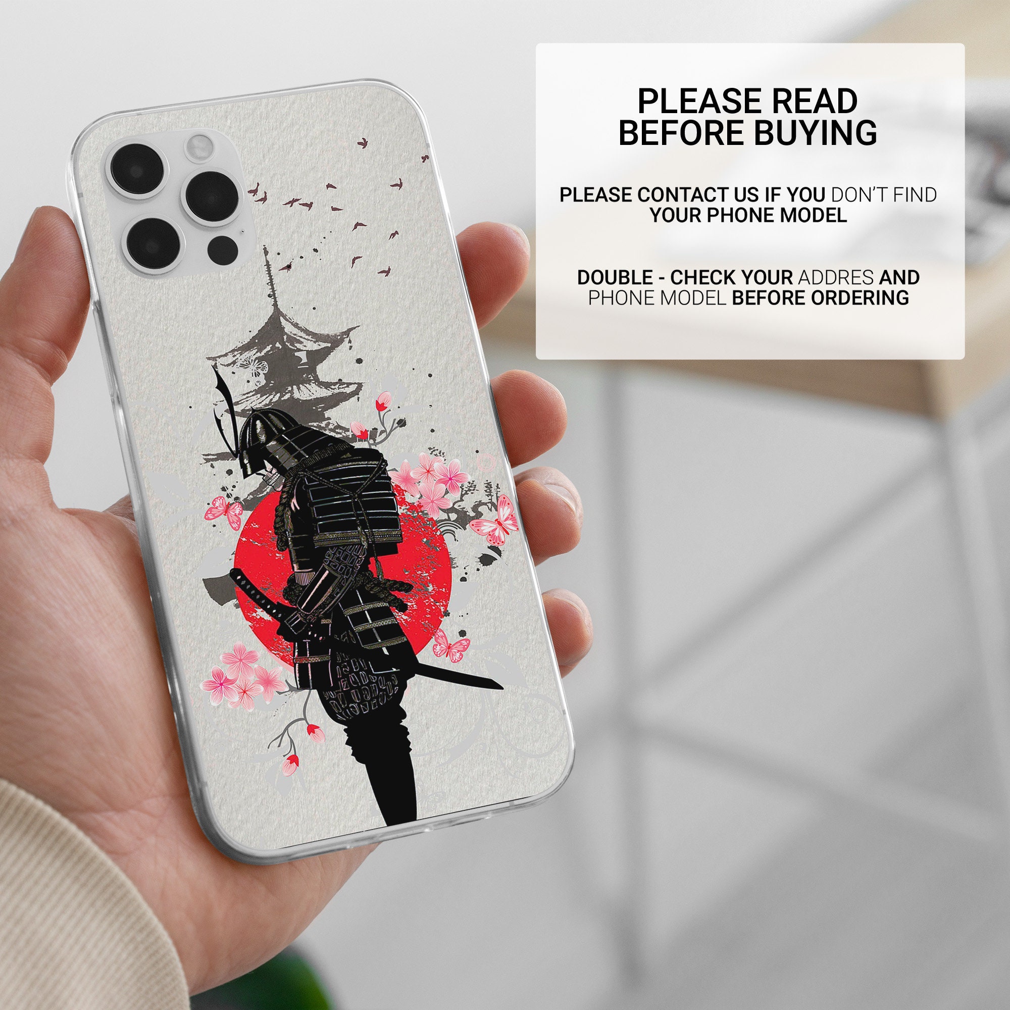 Samurai Phone Case Japan Art Cover Fit for iPhone 18 17 16 15 14