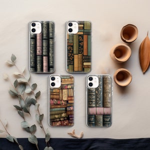 Bookish Phone case Retro Book Cover fit for iPhone 15 Pro Max, 14, 13, 12, 11, XR, XS, 8+, Samsung S24, S23, S22 Fe, A14, A15, A53, Pixel 8